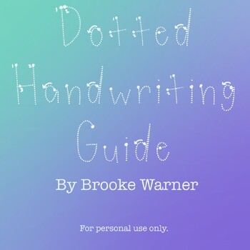 Preview of Dotted Handwriting Guide Font