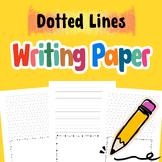 Dotted Lines Writing Paper with Drawing boxes,handwriting 