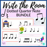 Dotted Quarter Note Write the Room BUNDLE for Music Rhythm Review