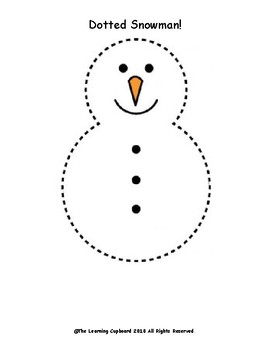 Dotted Snowman! by Loving Arms University | TPT