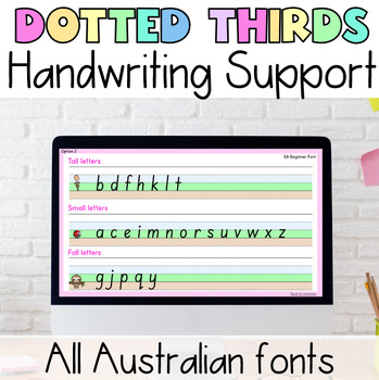 Preview of Dotted Thirds Handwriting Support | All Australian Fonts