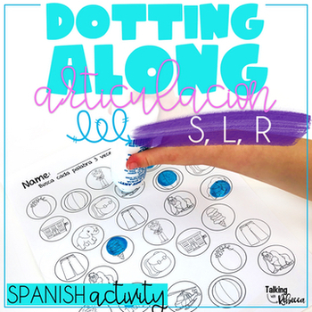 Preview of Spanish Speech Therapy Articulation Activity with S L and R words