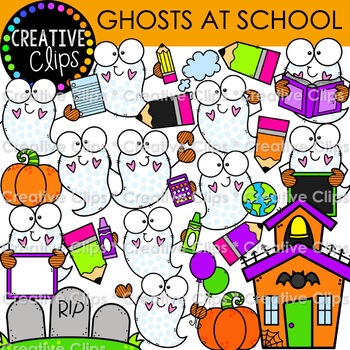 haunted school clipart