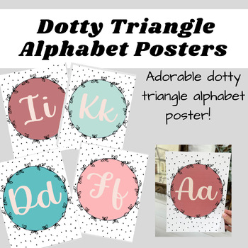 Preview of Dotty Triangle Sea Colored Alphabet Posters!