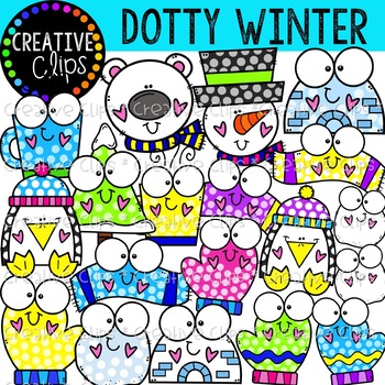 Dotty Winter Clipart {Creative Clips Clipart} | TPT