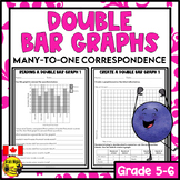 Double Bar Graphs Many-to-One Correspondence Math Worksheets