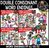 Double Consonant Word Endings Big Bundle {Educlips Clipart}