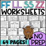 Double Consonant Worksheets LL FF SS ZZ: Cloze, Sorts, Rea