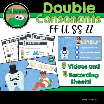 Preview of Double Consonants FF, LL, SS, ZZ (Floss) Review Videos and Recording Sheets
