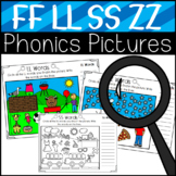 Double Consonants: FF, LL, SS, and ZZ Picture Search Worksheets