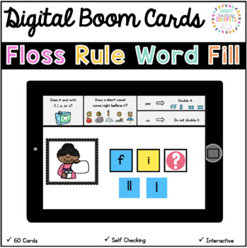 Preview of Double Consonants "FLOSS" Rule Digital Boom Cards