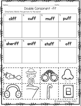 Double Consonants (Floss Rule) Worksheets and Activities | TPT