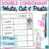 Double Consonants Phonics Worksheets: Cut and Paste Activi
