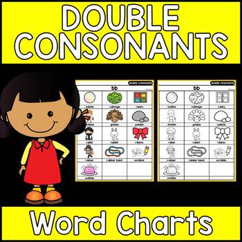 Preview of Double Consonants Word Charts || Student Handouts and Writing Centers