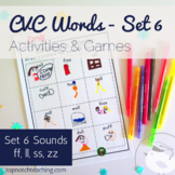 Double Consonants Worksheets and Activities for ff ll ss zz