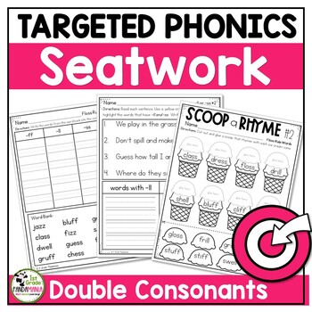 Preview of Double Consonants or Floss Rule Worksheets Phonics SOR Aligned