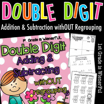 Preview of Double Digit Adding & Subtracting w/NO regrouping Spring | Distance Learning