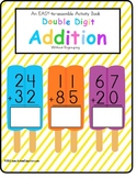 Double Digit Addition Activity Task Cards Ice Pop Theme fo