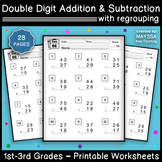Double Digit Addition And Subtraction Worksheets With Regr