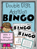 Double Digit Addition BINGO -- With and Without Regrouping