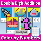 Double Digit Addition - Color by Numbers (5 Pack)