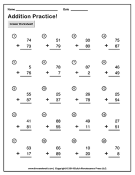 double digit addition worksheet maker create infinite math worksheets