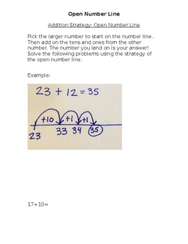 Preview of Double Digit Addition: Open Number Line