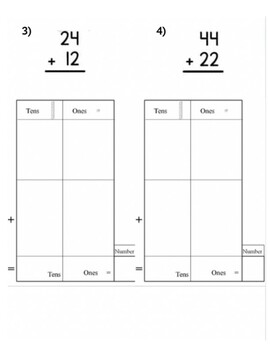 Double Digit Addition Place Value (without regrouping) by Summer B