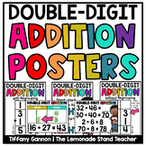 Double Digit Addition Posters and Anchor Charts With and W