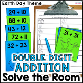 Double Digit Addition Solve the Room - 2 Digit Addition Ea