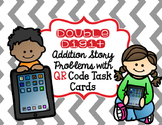 Double Digit Addition Story Problems with QR Code Task Cards