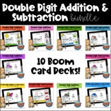 Double Digit Addition & Subtraction Boom Cards BUNDLE - Di