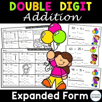 Preview of Double Digit Addition Without Regrouping Using Expanded Form