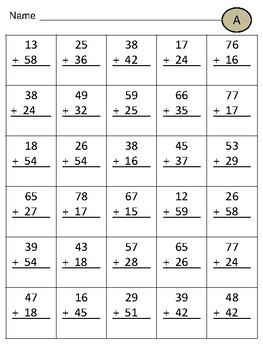 double digit addition with regrouping by the bilingual hut