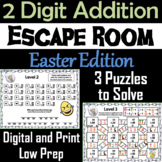 Double Digit Addition With and Without Regrouping: Easter 