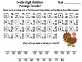 Double Digit Addition With and Without Regrouping Thanksgi