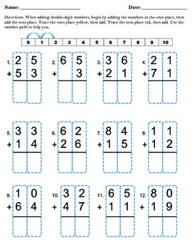 double digit addition without regrouping by hello firsties