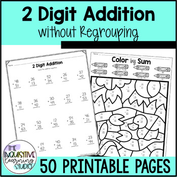 2 Digit Addition Worksheets No Regrouping Double Digit Addition