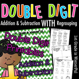 Double Digit Addition & Subtraction Printables W/ regroupi