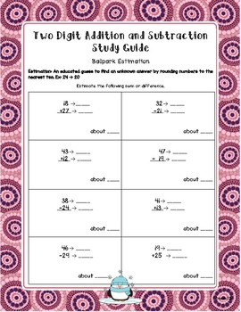 Preview of Double Digit Addition and Subtraction