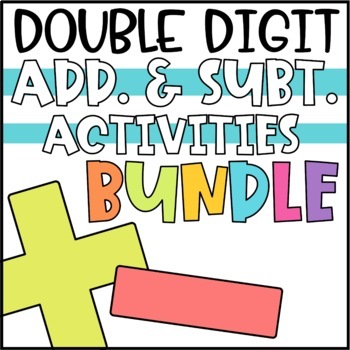Preview of Double Digit Addition and Subtraction Activities & Games BUNDLE!