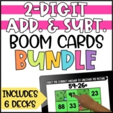 Double Digit Addition and Subtraction Boom Cards BUNDLE fo