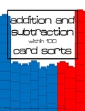 Double Digit Addition and Subtraction Card Sort Activities