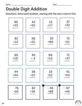 Double Digit Addition and Subtraction- No Regrouping by Shortie Helped