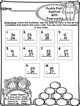 Double Digit Addition and Subtraction printables by Teach Two Reach