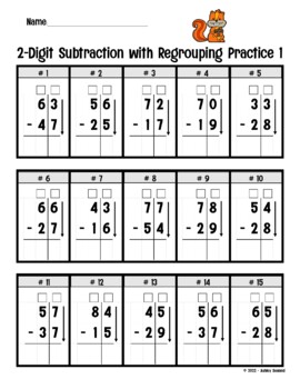 2 Digit Addition With Regrouping Pdf / Double Digit ...
