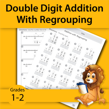 Double Digit Addition with Regrouping Worksheets by Pretty Simple ...