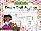 Double Digit Addition with Regrouping worksheets 