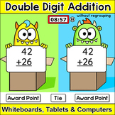 Double Digit Addition without Regrouping Game - Monsters T