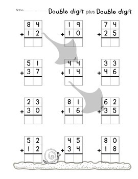 Double Digit Addition Without Regrouping Worksheet Packet | TpT